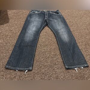 Pacific Blue 36/32 Mens dark blue wash jeans
